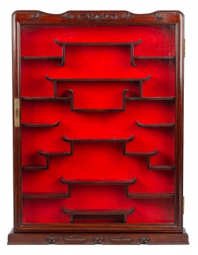 Chinese Hardwood Curiosity Cabinet